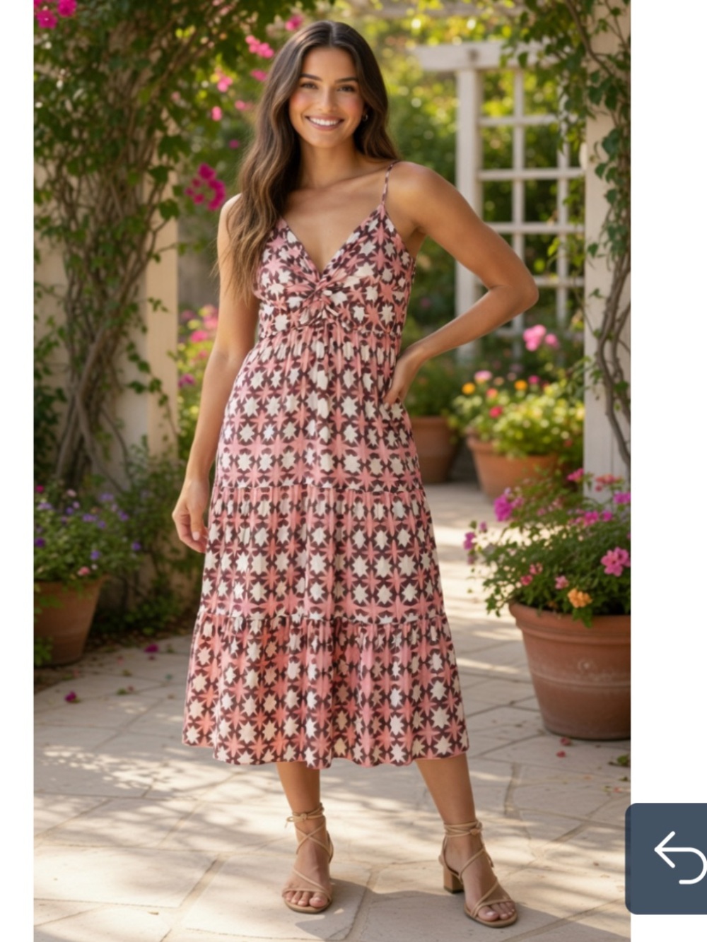 NWT LOFT Ikat Print Maxi Dress (Size: 12)